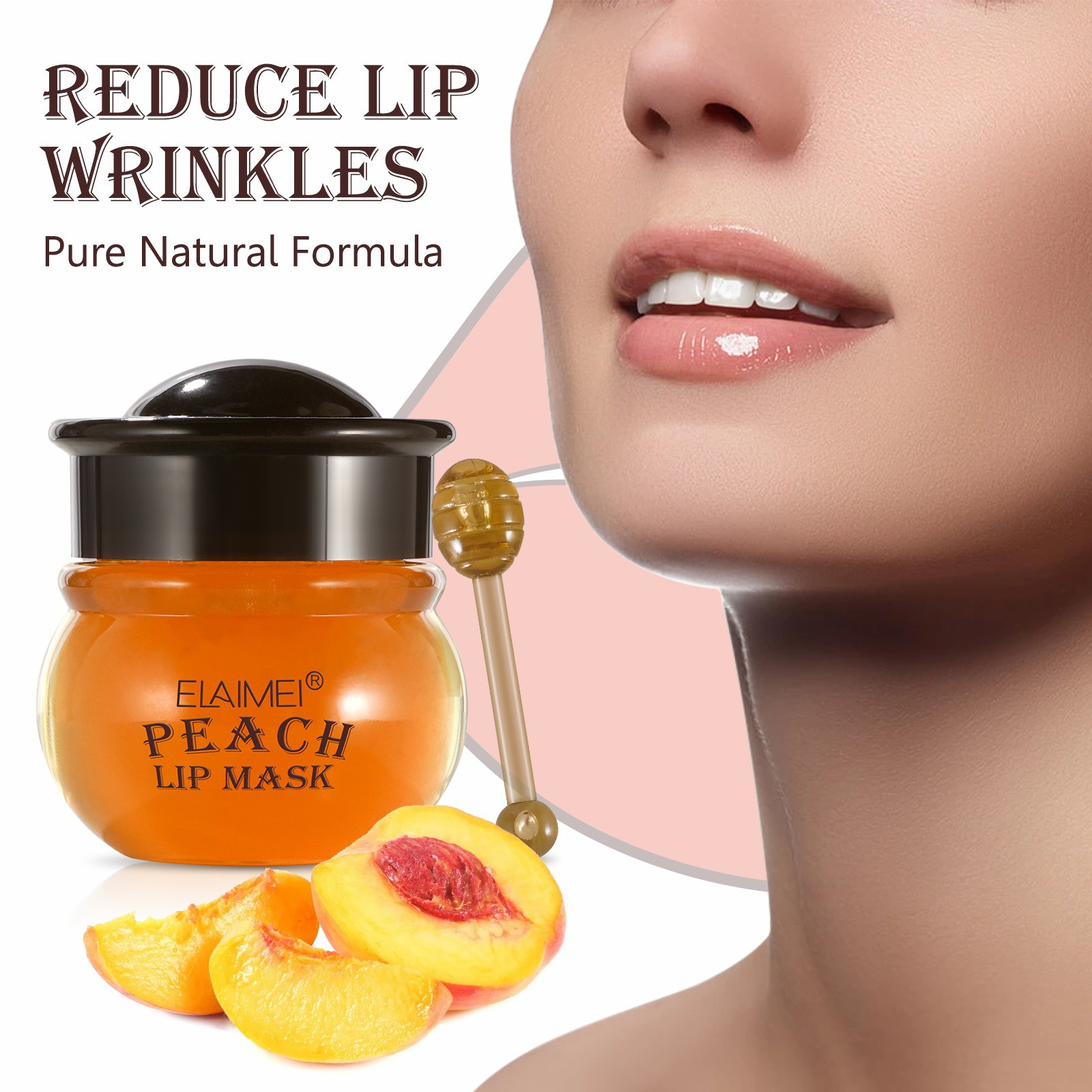 Elaimei Lip Plumper Lip Mask Gloss Moisturizing Repair Care Sleeping Dry Crack Lips Lines Hydrating Scrub Day And Night