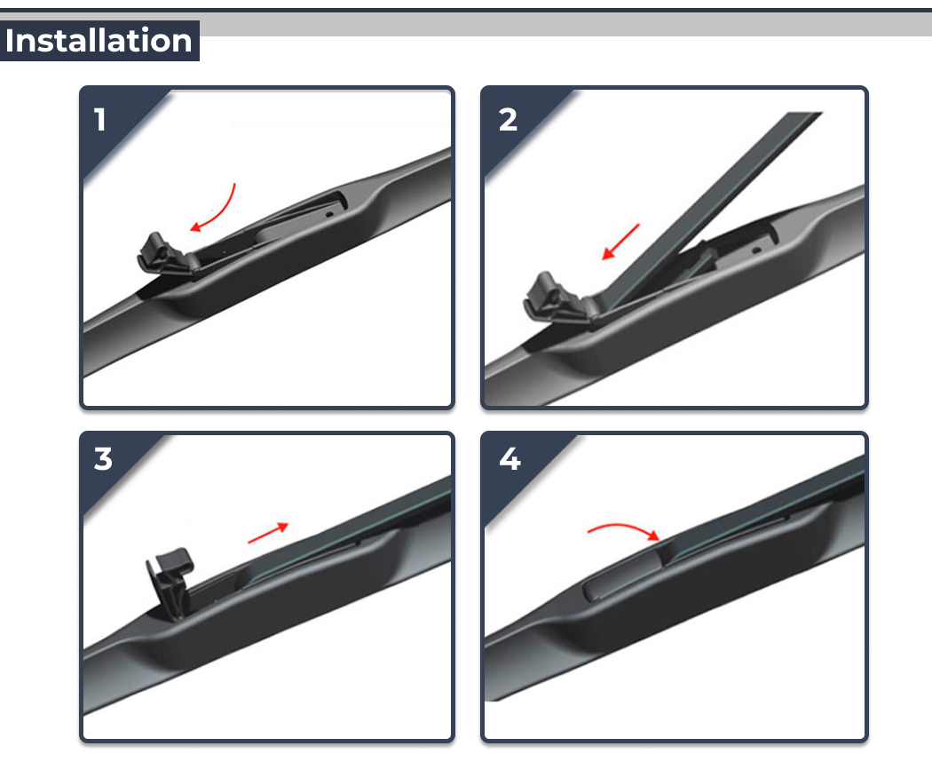 Hybrid Wiper Blades fit Subaru Liberty 6 Gen 2014 - 2023, Twin Kit