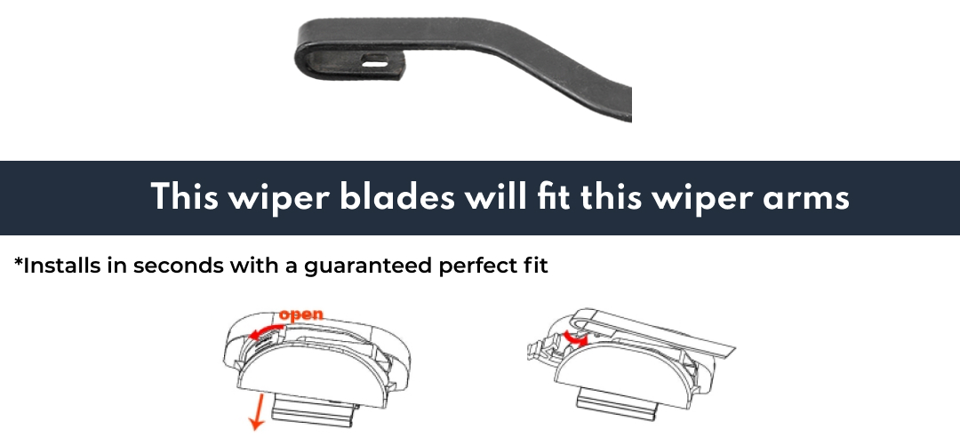 Windscreen Wiper Blades for Mitsubishi 380 2005 - 2009, (KIT of 2pcs)