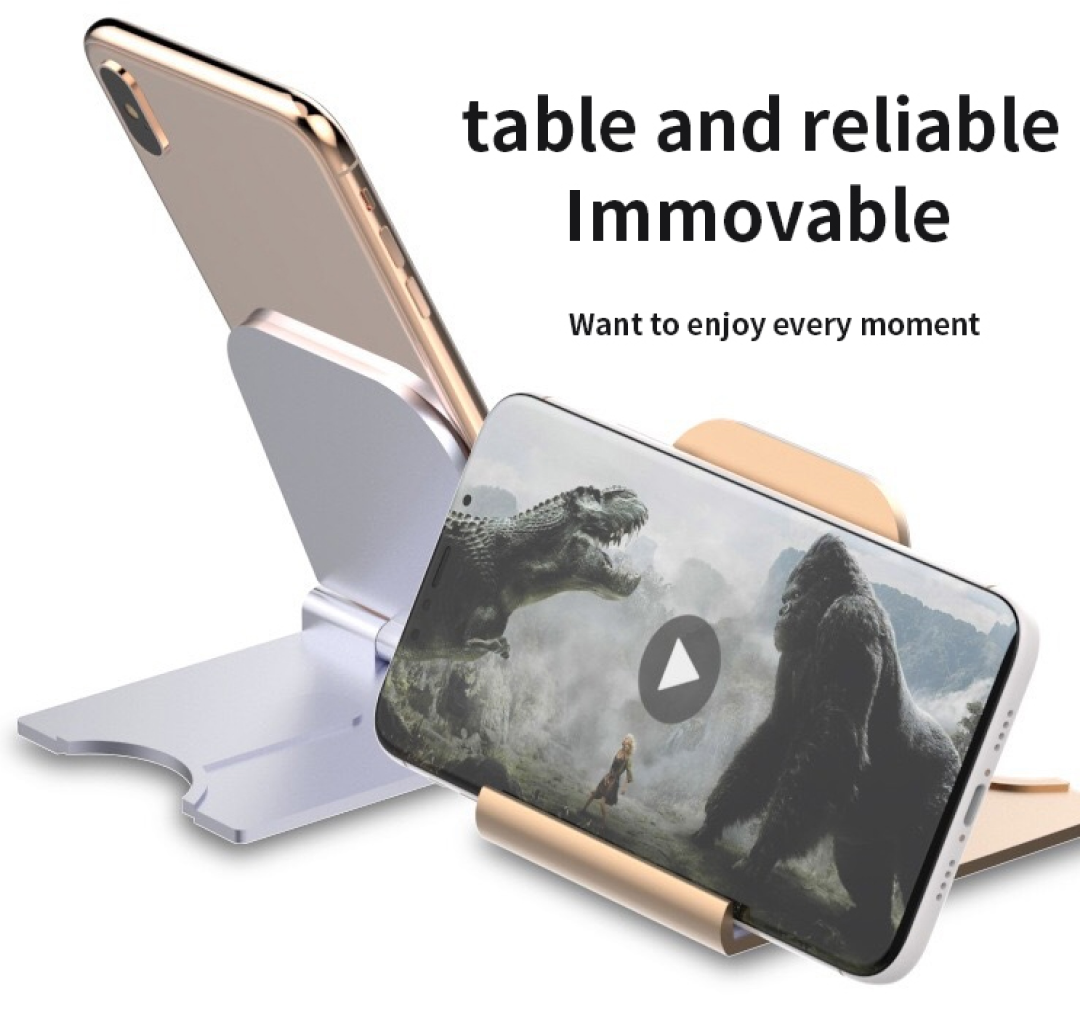 Universal Mobile Phone Holder Stand Bracket For iPhone Samsung Folding Aluminium