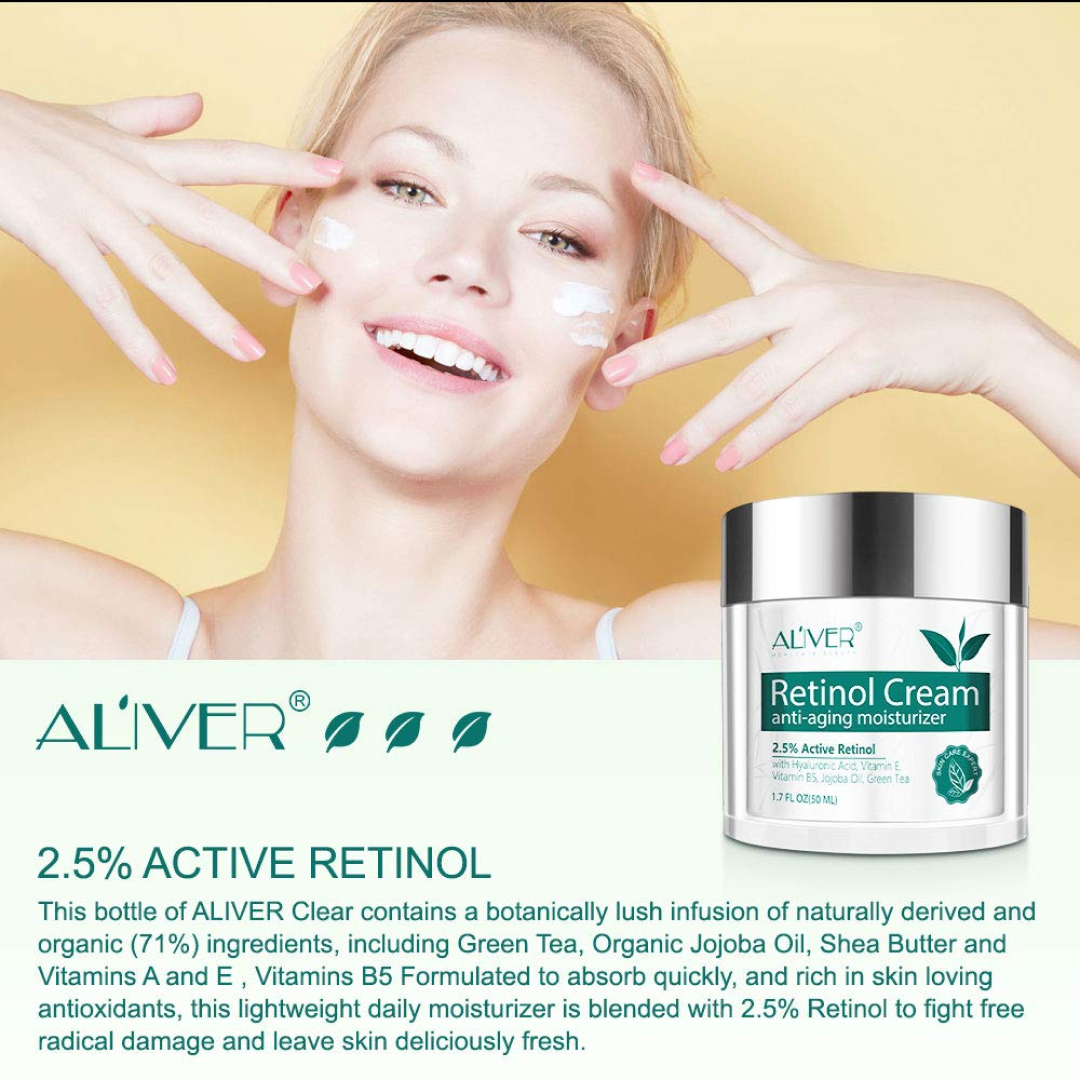 Moisturize & Hydrate Your Skin Aliver Pure Retinol Face Cream