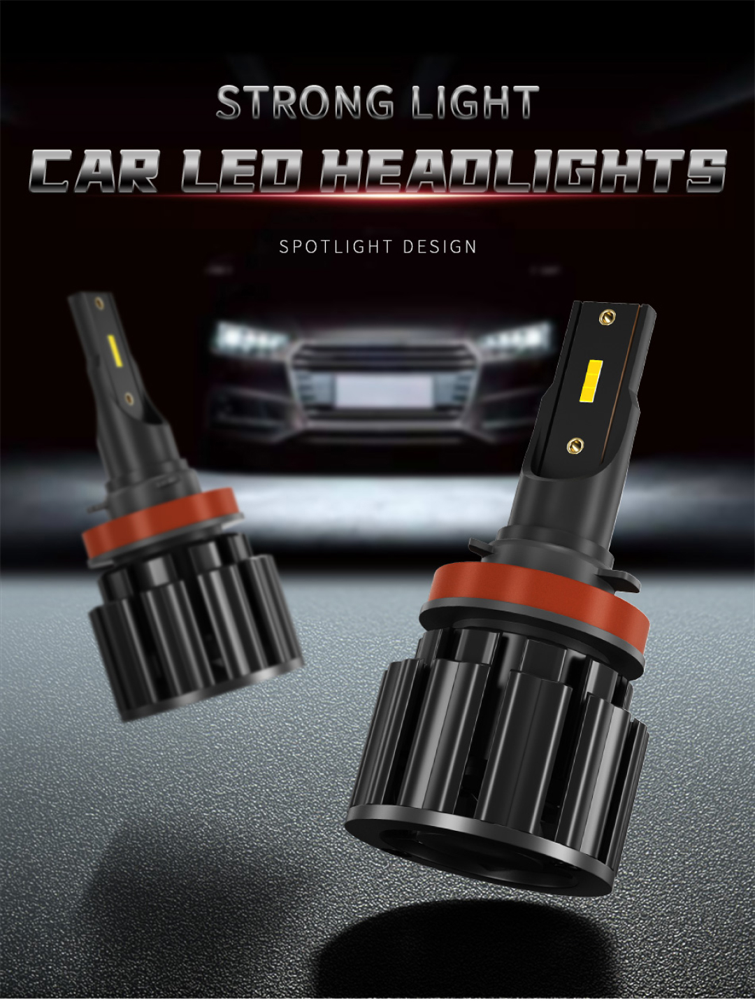 super bright S8 Headlight Car Bulbs Kit H4 HB2 9003 LED Globes