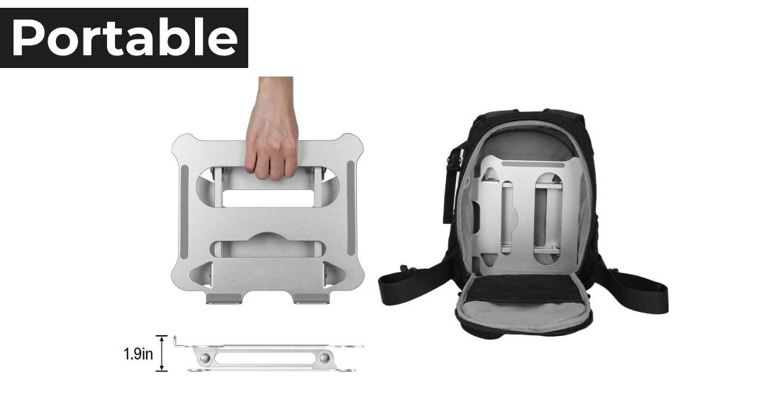 Foldable Laptop Stand Notebook Portable 11-17' Aluminium Adjustable Desk Holder
