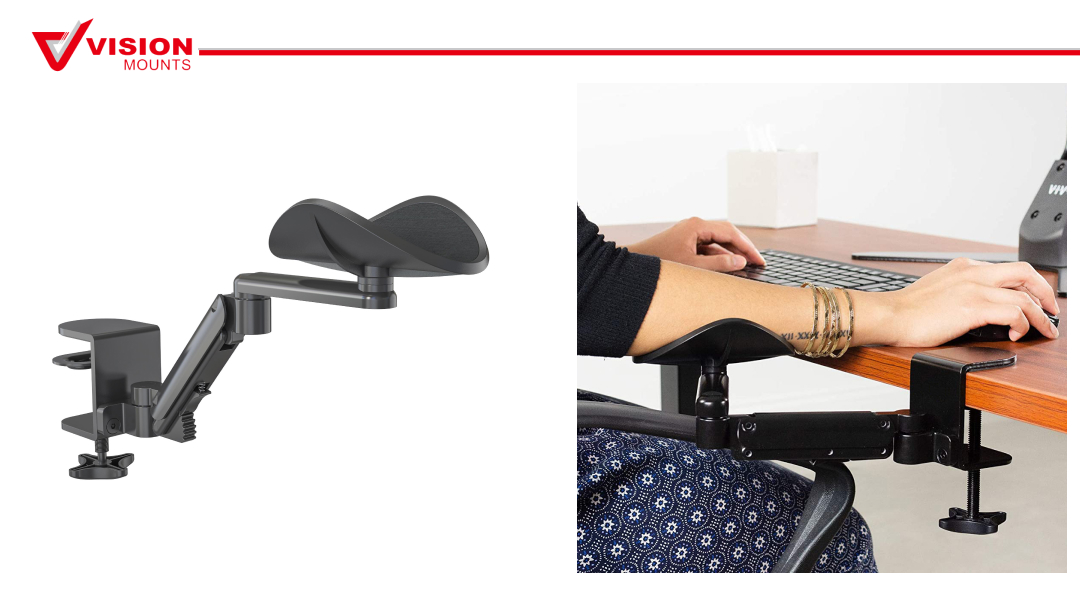 Computer Elbow Armrest Hand Arm Support Device Wrist Rest Mouse Desktop Office