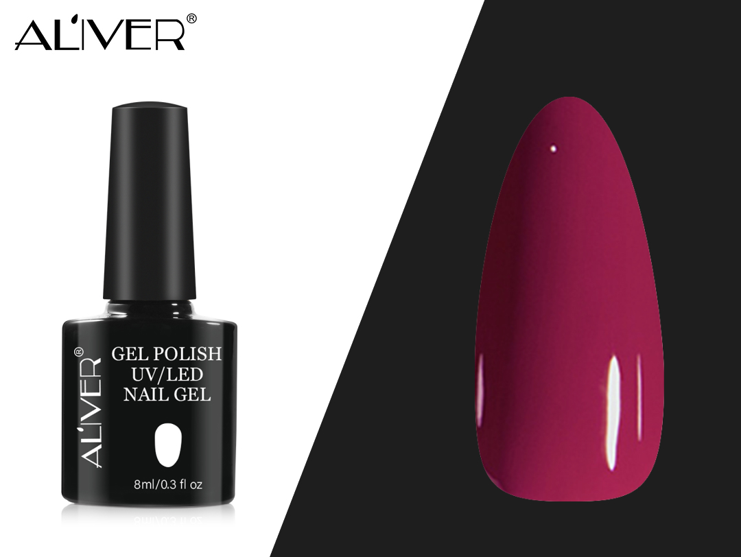 Aliver Color Gel Nail Polish Art Lacquer Manicure No Wipe Top Base Coat 8ml UV