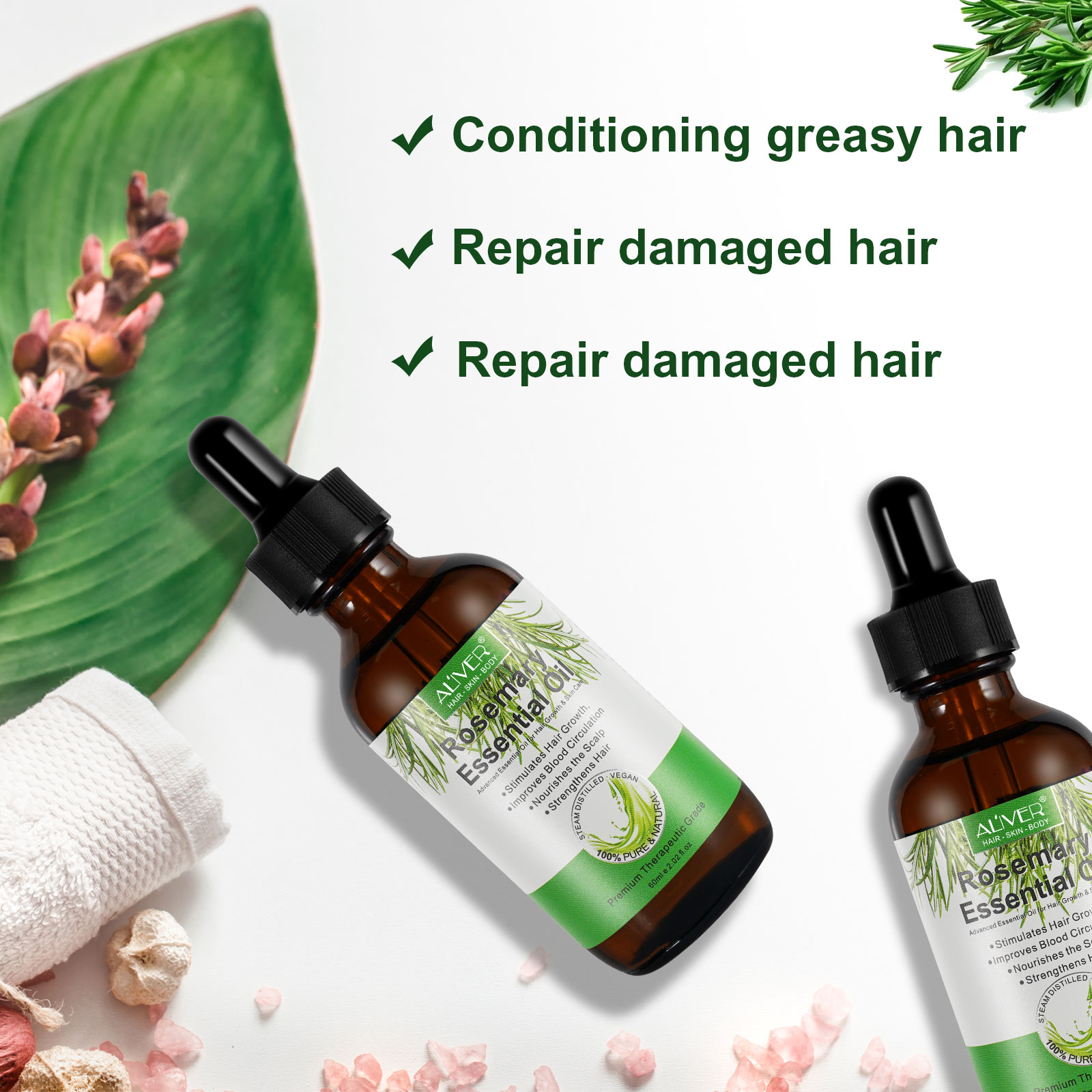 100% Pure & Natural Essential Oil for Hair