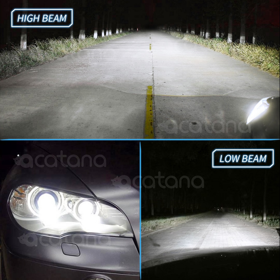 C6 White LED Headlight H4 HB2 9003 Globes Car Bulbs Kit 7600LM image-7