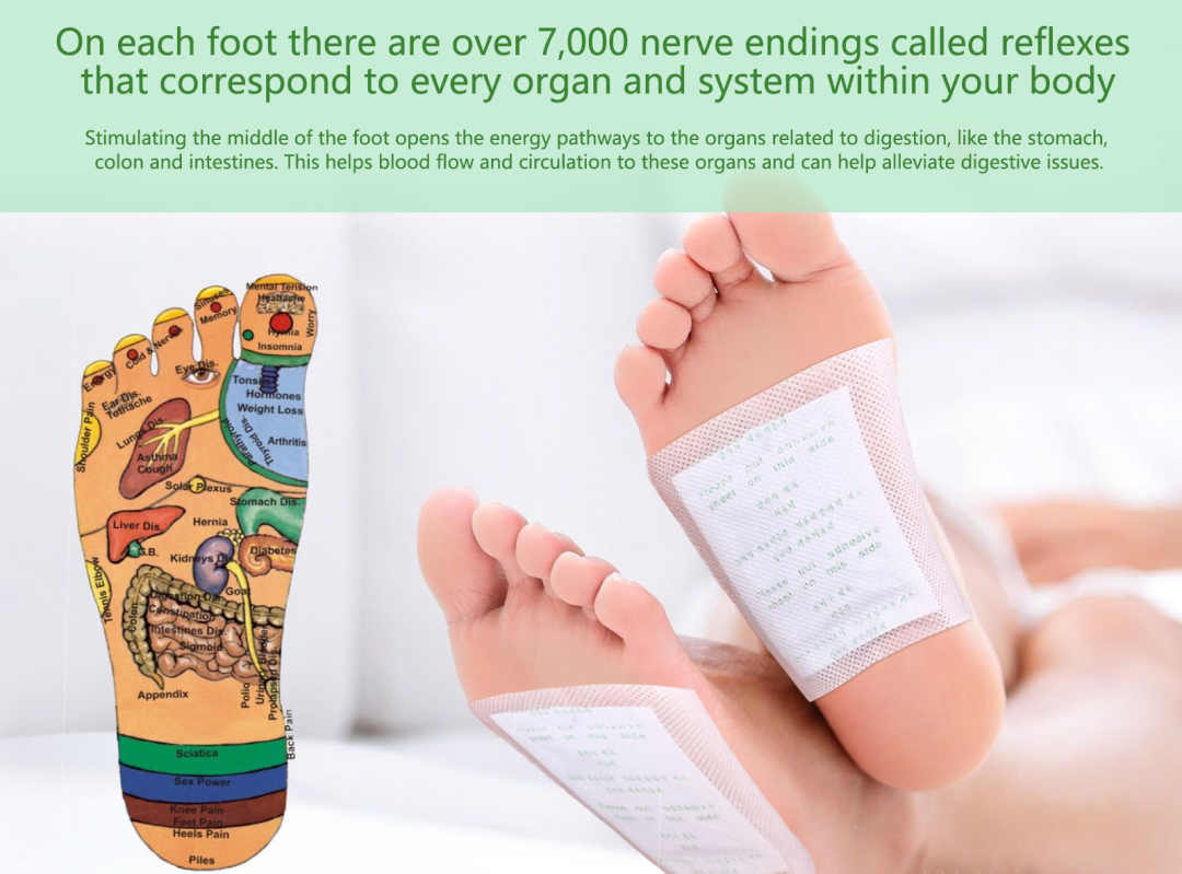 ELAIMEI Detox Foot Patches Pads Toxin Removal Plasters Acne Cleansing Slimming Weight Loss Natural Plant Sticky Adhesive Sleeping & Anti-Stress Relief