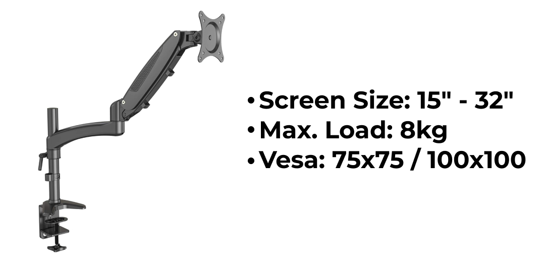 Single Monitor Stand Arm Desk Mount Screen Holder Bracket Display 34