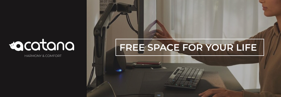 Acatana Triple Monitor Desk Mount Stand 3 Arm Computer Screen Holder Articulating up to 13 - 32" 8kg ACA-GM135D