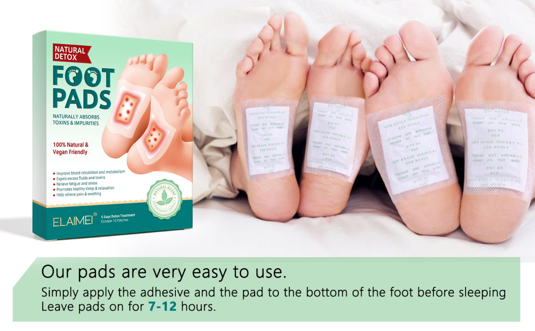 ELAIMEI Natural Detox Foot Pads for Toxin Removal