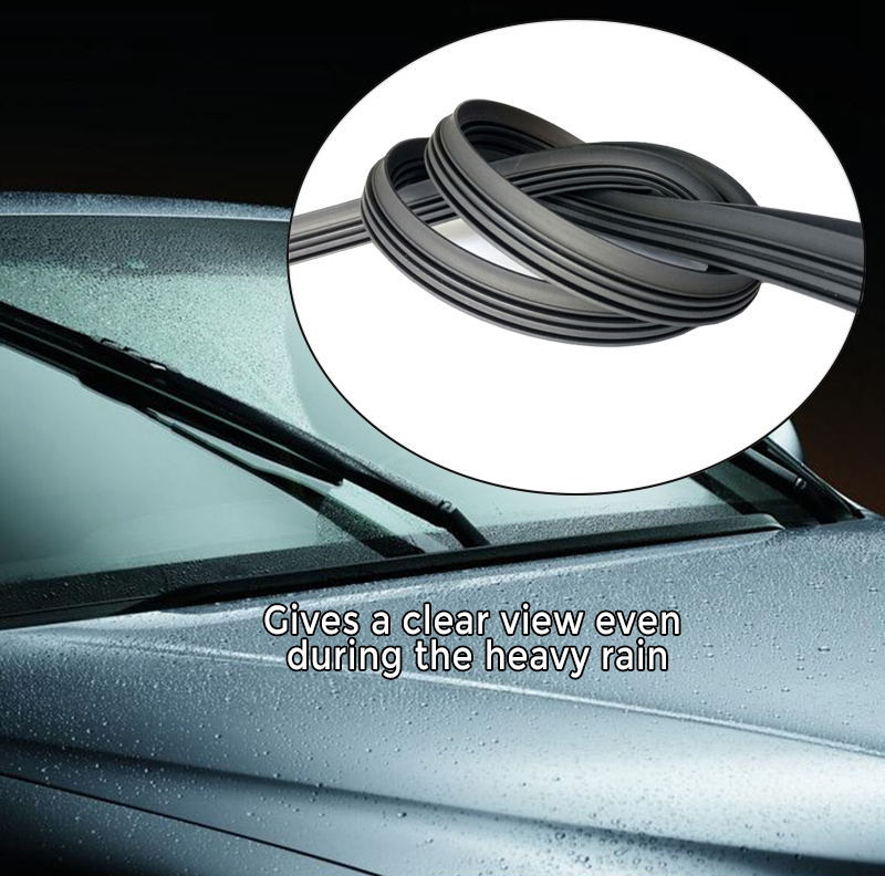 Wiper Blade Insert Refill Windshield Strip 6mm 28" Replacement Rubber