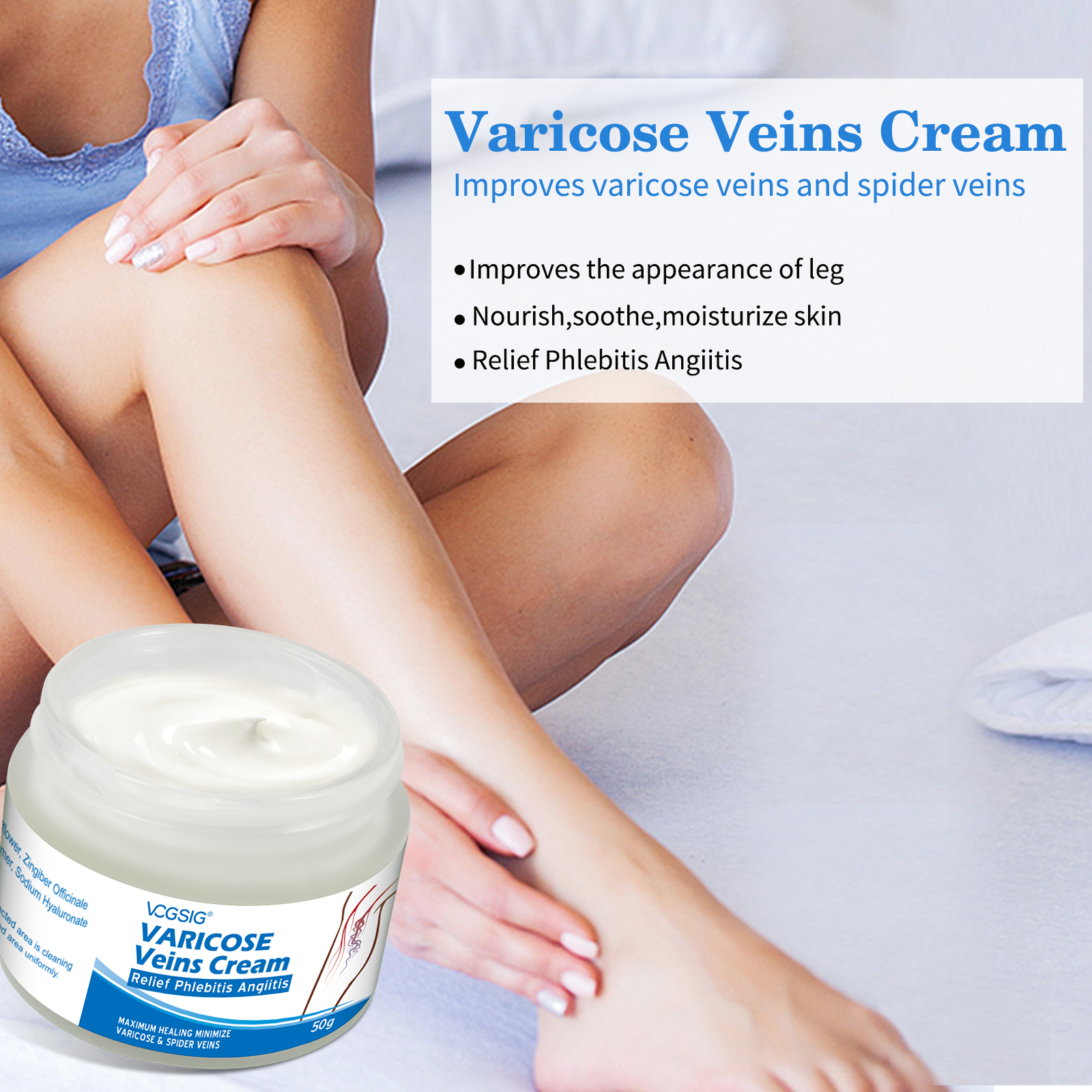 VOGSIG Removal Varicose Veins Treatment Cream Anti Spider Stretch Marks Vasculitis Advanced Legs Health Repair Support Phlebitis