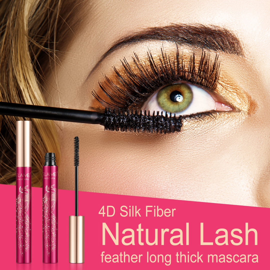 Elaimei 4D Silk Fiber Eyelash Mascara, Black 10ml