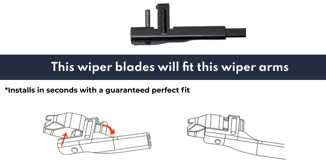 Premium Wiper Blades Set fit Volkswagen Polo 9N 2002 to 2005 Front