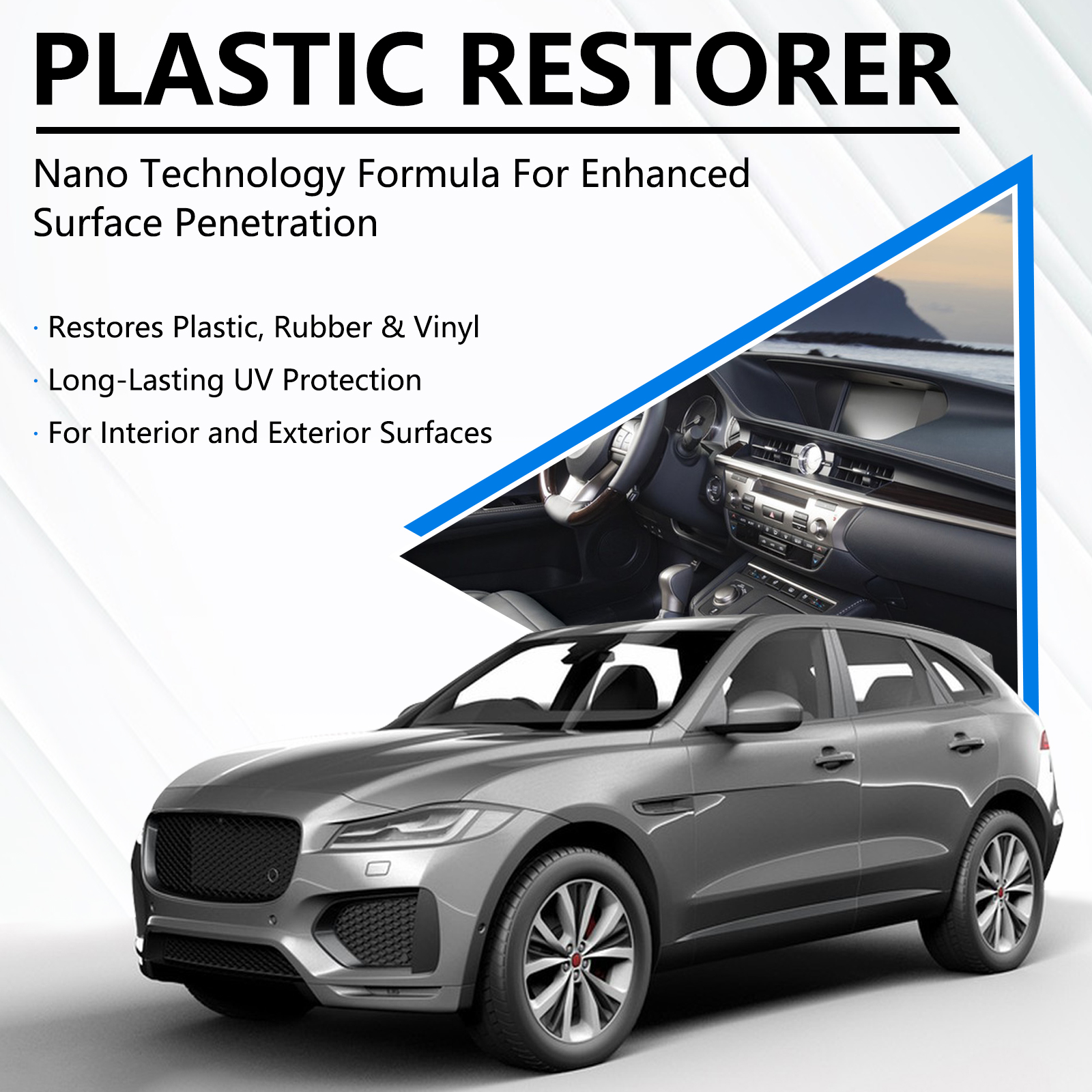 Car Plastic Revitalizing Restorer Coating Nano for Interior Plastic Parts 50ml