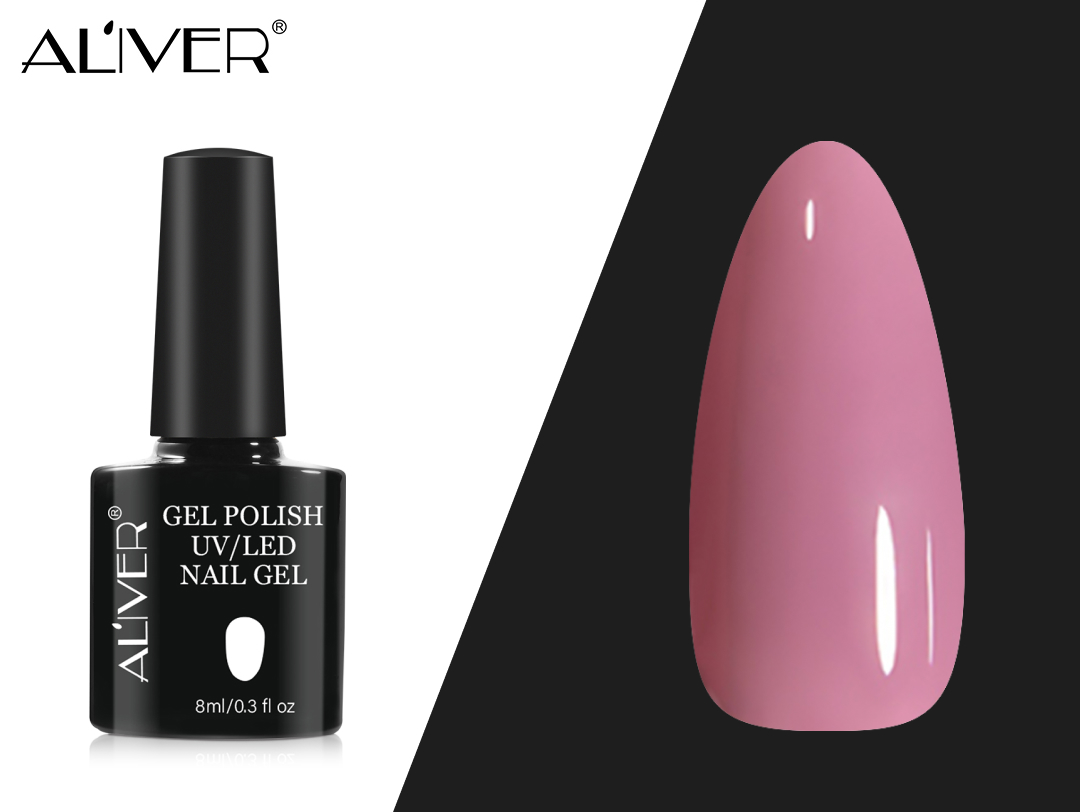 Aliver Color Gel Nail Polish Art Lacquer Manicure No Wipe Top Base Coat 8ml UV