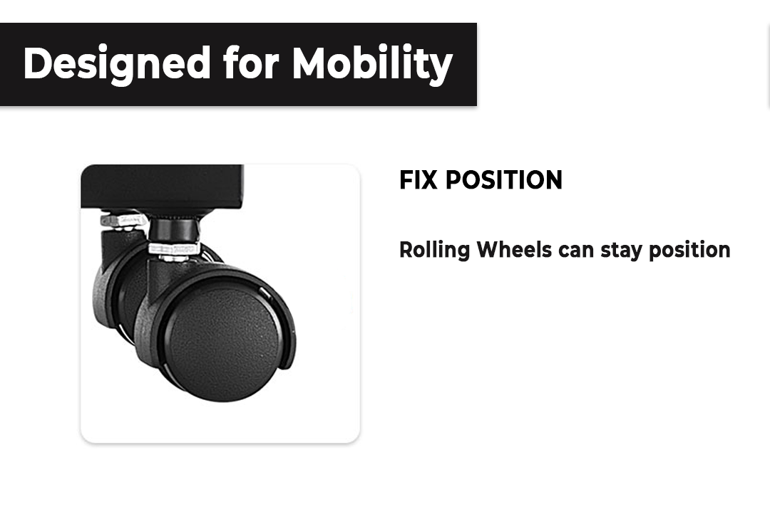 acatana ACA-CH01 | Mobile Computer Tower Rolling Stand Cart Holder CPU PC Case Caster Wheels ATX Adjustable