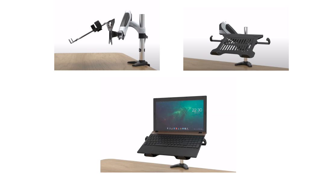 Vision Mounts VM-LH03 | Laptop Notebook Holder Adapter for Monitor Stand Mount Arm Desk Vision Mounts