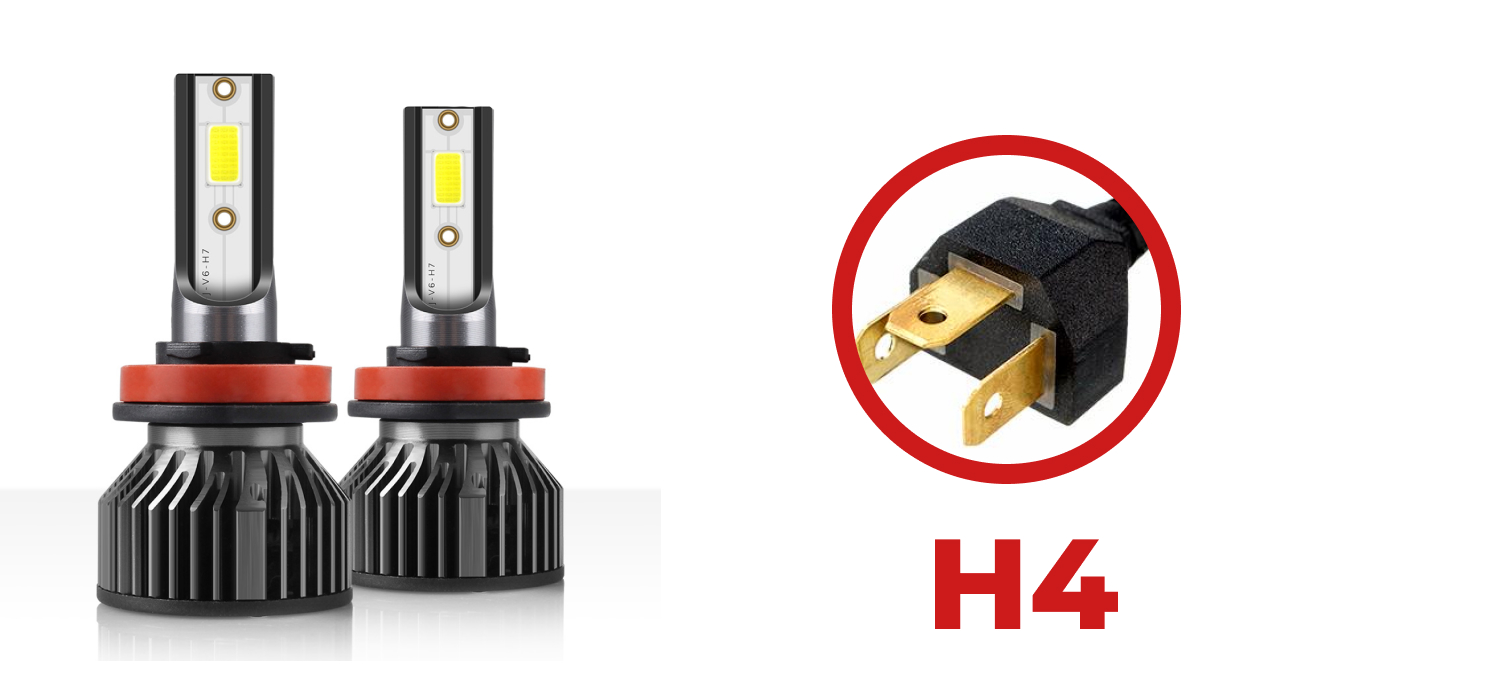 fits H4 HB2 9003 Light Source: H4 LED Headlight Globes Kit High Low Beam Upgrade Lamp Bulbs Globes