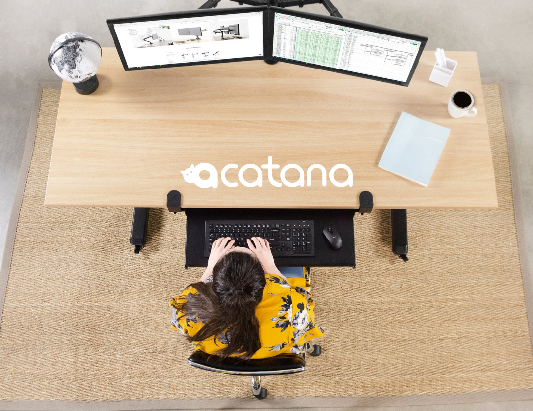 Track Mounted Design: easily hides the keyboard tray under the desk