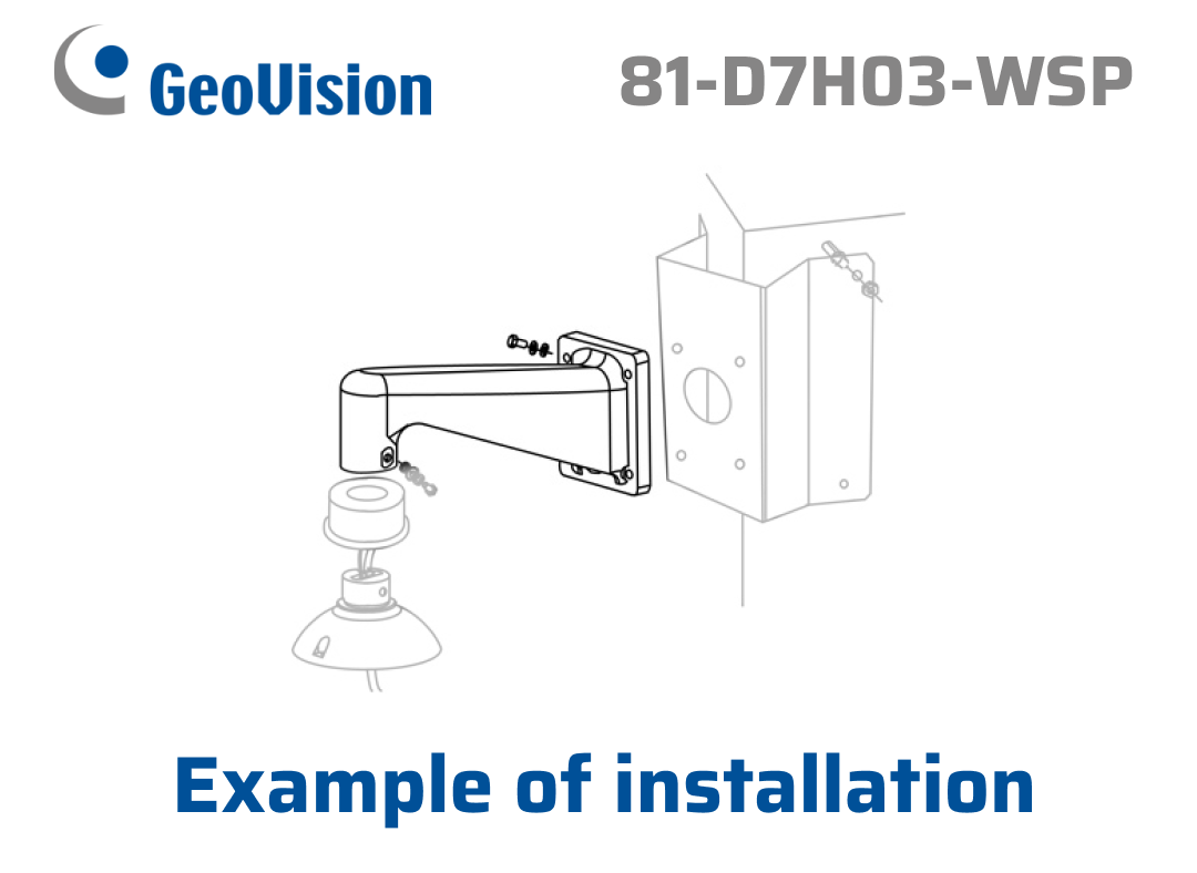 GeoVision Pendent Wall Mount Bracket 81-D7H03-WSP For IP Camera Outdoor GV-SD010
