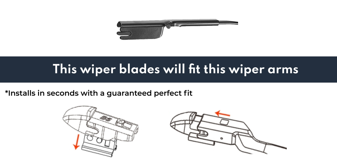 Windscreen Wiper Blades for Land Rover Range Rover Sport L494 Facelift 2017 - 2022, (KIT of 2pcs)
