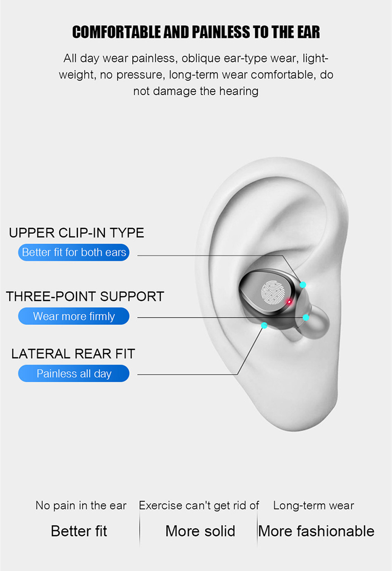IPX-5 Wireless Bluetooth Earphones Headphones Earbuds Android Iphone Sport F9