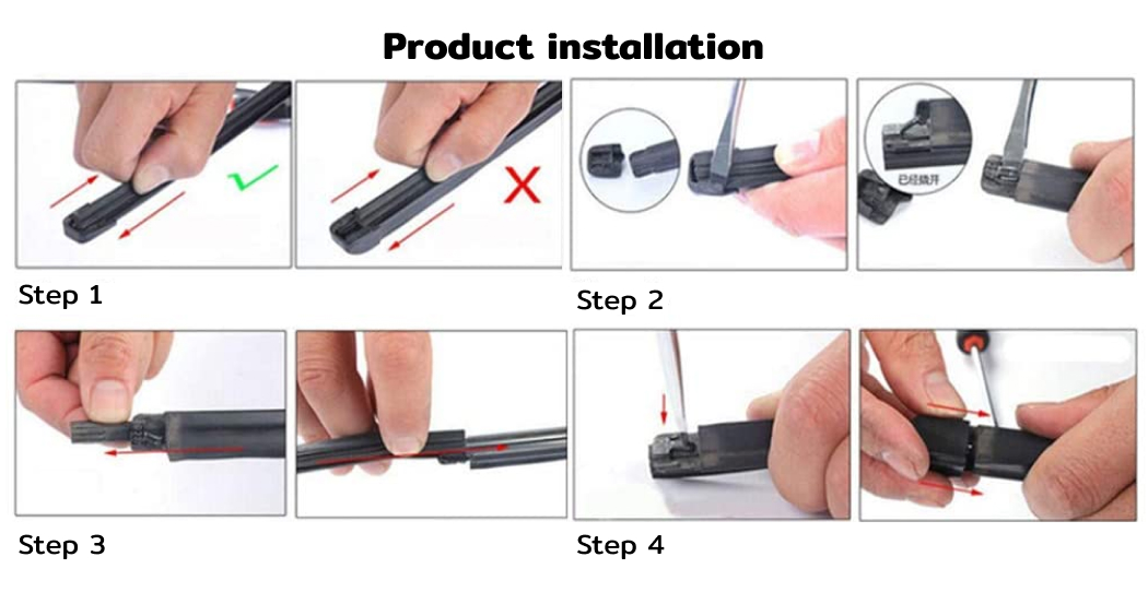 How to install wiper blade refill