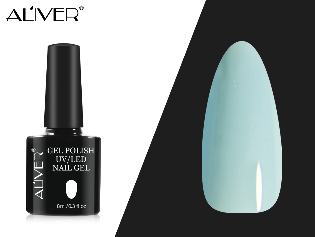 Aliver Color Gel Nail Polish Art Lacquer Manicure No Wipe Top Base Coat 8ml UV