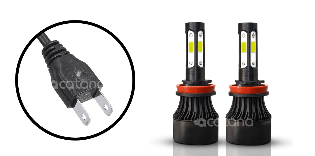 Upgraded version X7 LED Headlight Globes H11 H8 H9 White Headlamp Bulbs KIT,