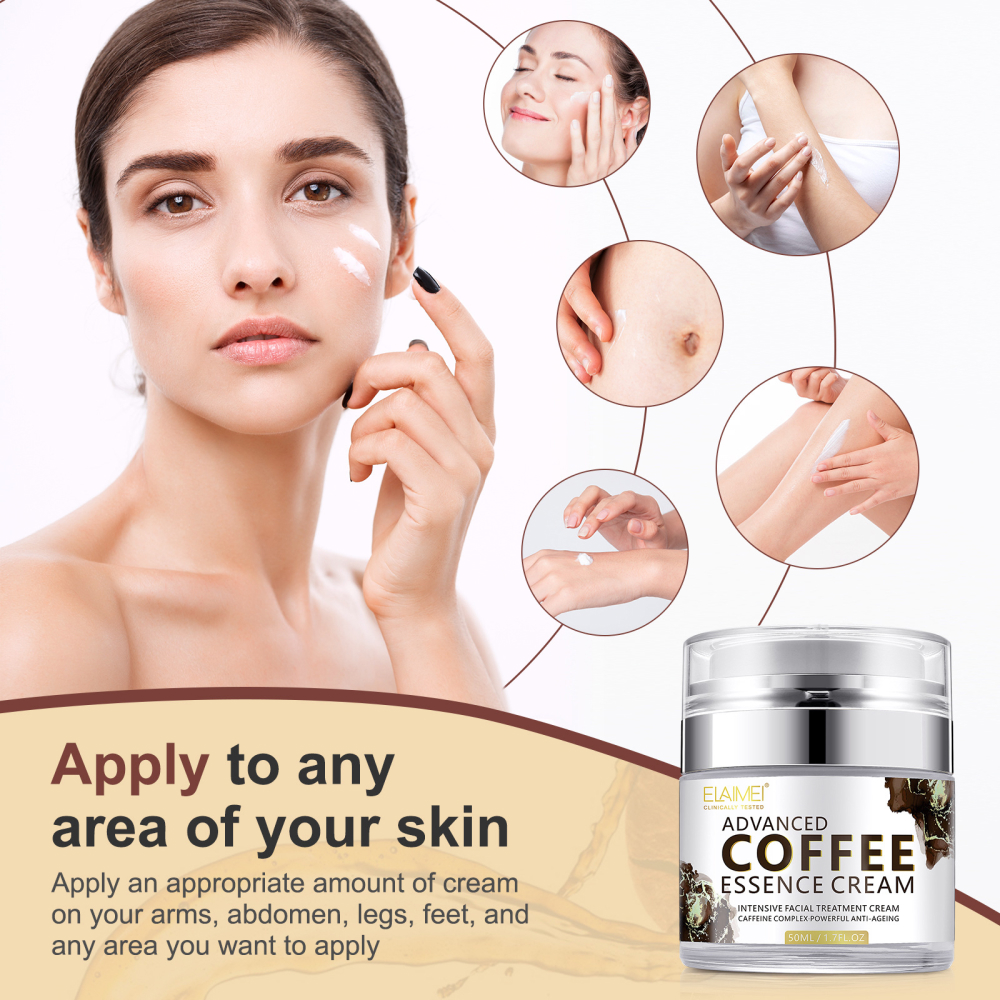 Elaimei Advanced Coffee Face Body Lifting Moisturiser Facial Cream Skin Repair Wrinkles Treatment Anti Wrinkle Anti-Aging Renew Day & Night