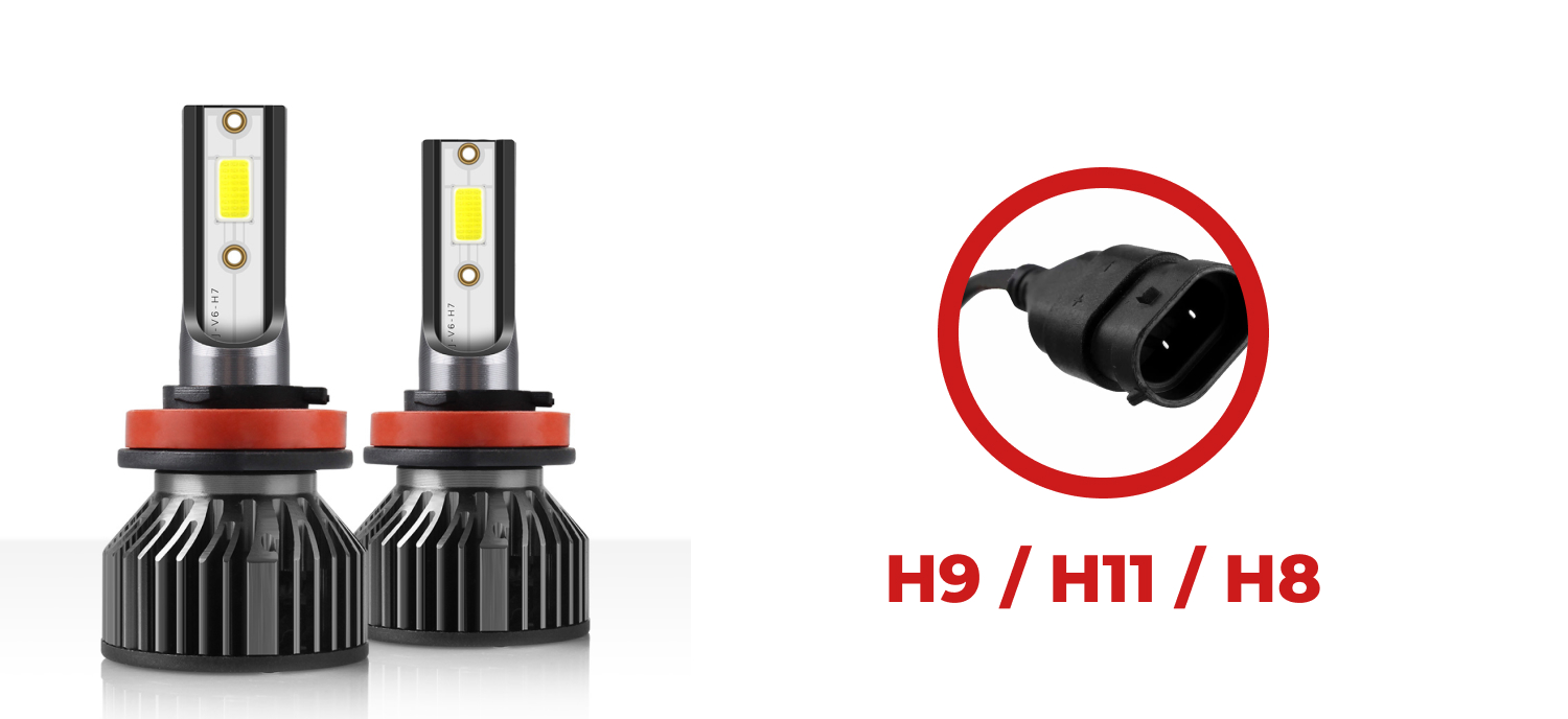 LED Headlight H11 H8 H9 Globes Kit Bulbs