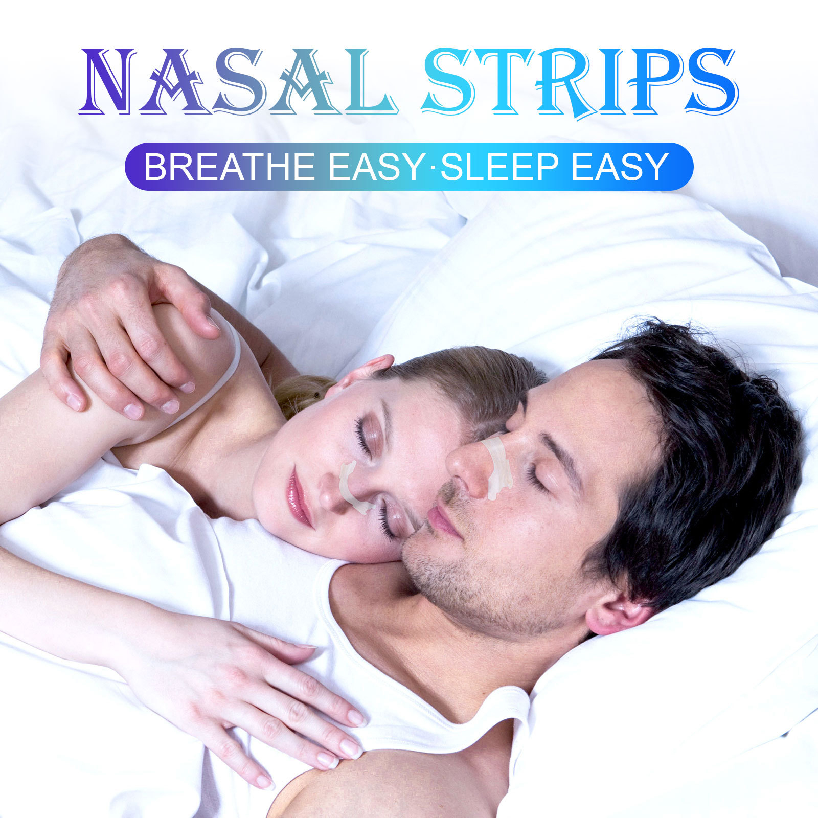 Elaimei 80pcs Nasal Strip Breath Way Right Stop Snoring Easier Clear Breathe Better Nose Strips Anti Snore