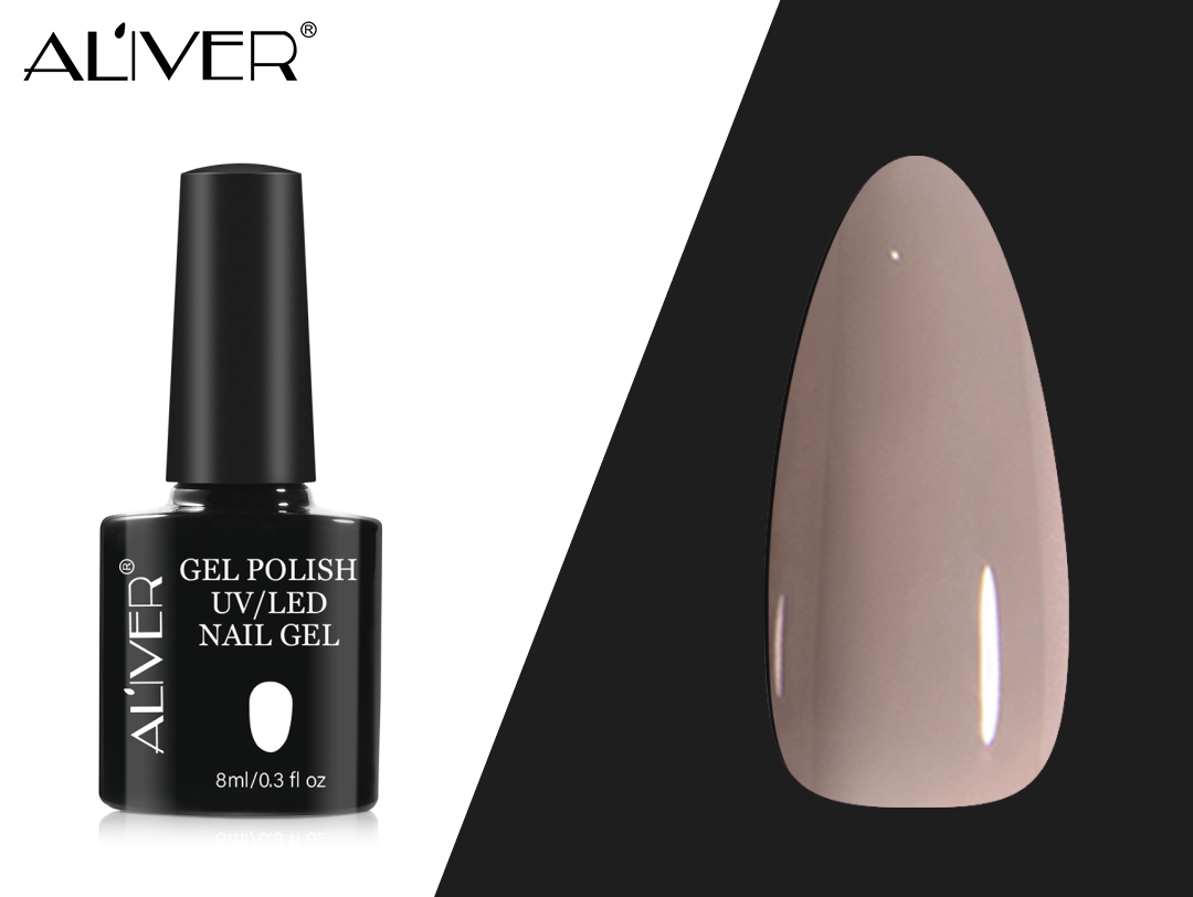 Aliver Color Gel Nail Polish Art Lacquer Manicure No Wipe Top Base Coat 8ml UV