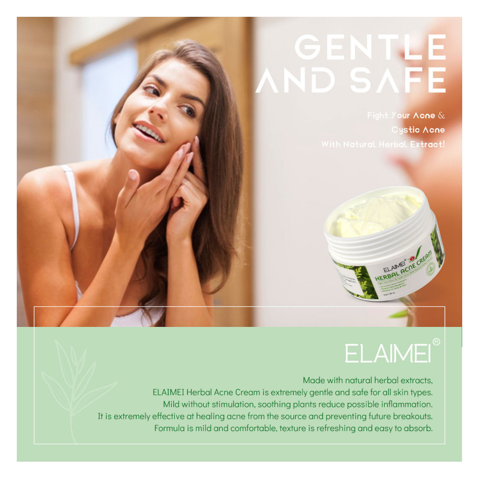 Elaimei Removal Acne Pimple Spot Treatment Cream for Face Repair Blemish Ointment Herbal